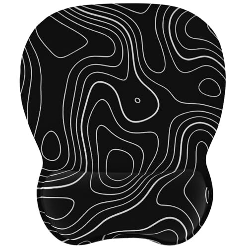 EooCoo Ergonomic Mouse Pad with Wrist Support, Mousepad with Memory Foam Wrist Rest and Non-Slip Base for Computer, Cafe, Home & Office, 9.64 x 8.26 in Office Desk Accessories 