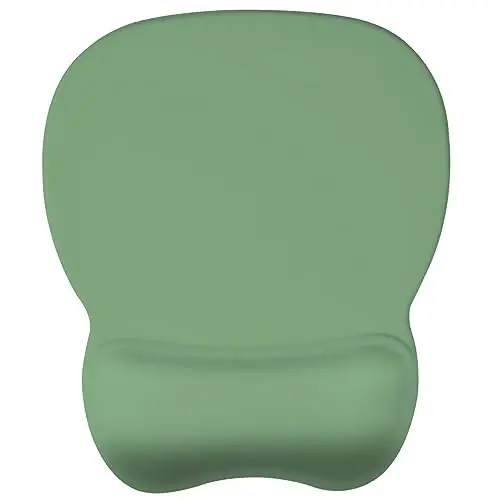 EooCoo Ergonomik bilak o'rindiqli sichqoncha yostig'i, Kompyuter, kafe, uy va ofis uchun xotira ko'pikli bilak tayanchi va sirpanmaydigan taglikli sichqoncha yostig'i, 9,64 x 8,26 dyuymli ofis stoli uchun aksessuarlar 