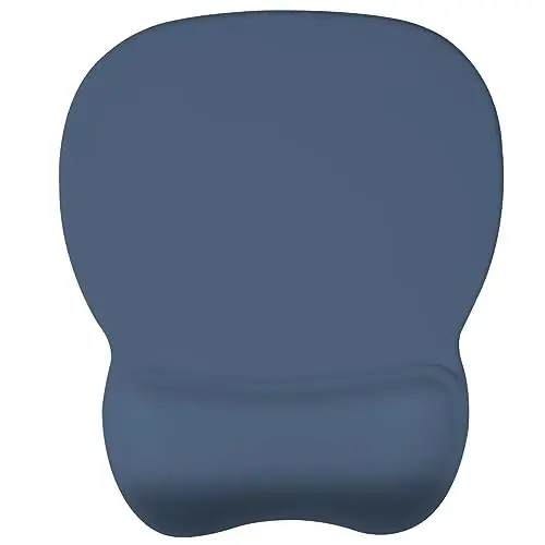 EooCoo Ergonomik Bilak Qo'llab-quvvatlovchi Sichqoncha Pad, Xotira Ko'pik Bilak Dam olish va Sirpanishga Qarshi Taglikli Sichqoncha, Kompyuter, Kafé, Uy va Ofis uchun, 9.64 x 8.26 dyuym Ofis Stoli Aksessuarlari - 1