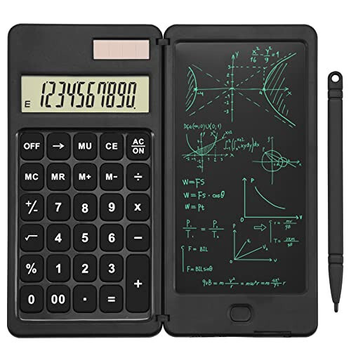 EooCoo Scientific Calculator with Notepad,10-Digit Large Display Office Desk Calcultors,Support Solar and Battery,Foldable Calculator for Students, School and College, Office Desk Accessories - 1