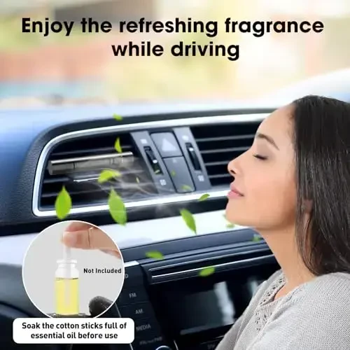 EORRZZY 2 Packs Custom Car Air Freshener Diffuser Vent Clips for Car Decoration Accessories with 12 Refill Sticks for Car, Office, Kitchen, Bathroom, Pet Houses - 6