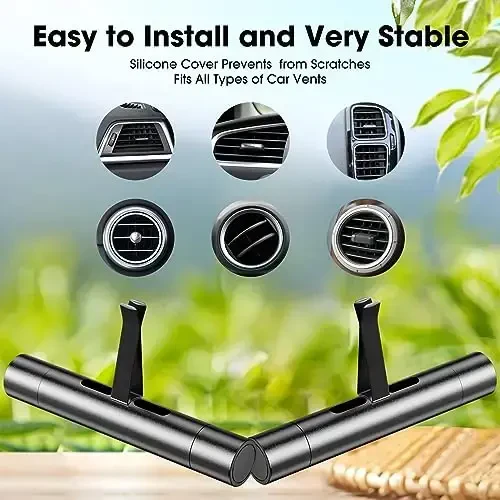 EORRZZY 2 Packs Custom Car Air Freshener Diffuser Vent Clips for Car Decoration Accessories with 12 Refill Sticks for Cars, Office, Kitchen, Bathroom, Pet Houses | Unscented - 5