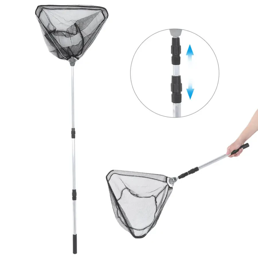 Eotvia Telescoping Fishing Net with 52.5cm to 150cm Telescopic Handle Aluminum Alloy - 8