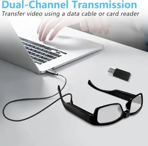 eovas Camera Glasses HD 1080P Video Glasses Smart Glasses Outdoor Sport Action Glasses Camera for Cycling, Driving, Hunting, Hiking, Fishing - 2
