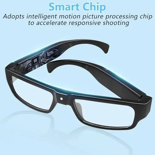 eovas Camera Glasses HD 1080P Video Glasses Smart Glasses Outdoor Sport Action Glasses Camera for Cycling, Driving, Hunting, Hiking, Fishing - 5