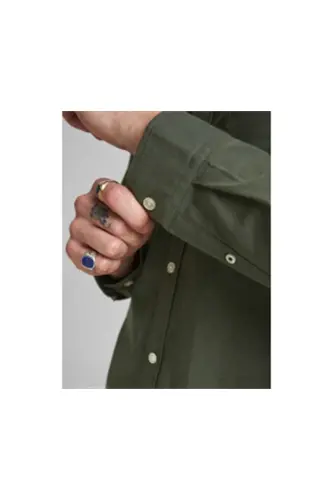 Eoxford Shirt Ls Slim Fit Shirt 12182486-Green - 3