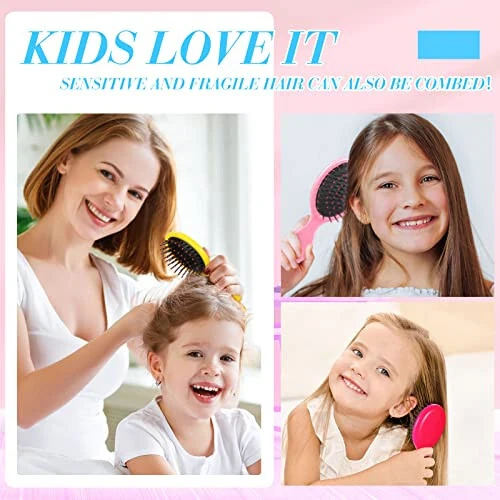 Epakh 6 Pack Mini Soch cho'tkasi Sayohat uchun taraladigan buta Yumshoq tukli cho'ntak taroq Erkaklar va ayollar uchun ko'pchilik soch turlari uchun (Klassik ranglar) - Epakh (1)