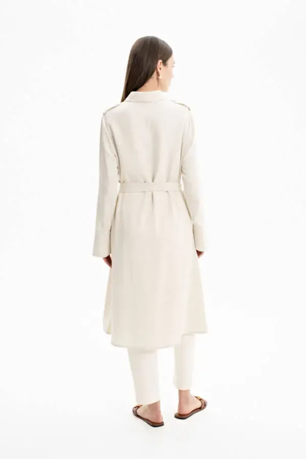 Epaulette Belted Tunic-Stone - 3