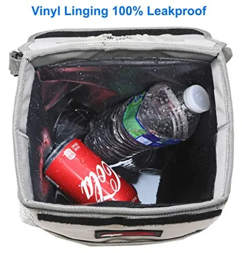 EPAuto Waterproof Car Trash Can with Lid and Storage Pockets, 2.5 Gallon Leakproof, Gray - 6