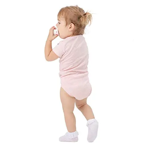 EPEIUS Baby-Girls Eyelet Frilly Lace Socks,Newborn/Infant/Toddler/Little Girls (Pack of 2/3/4/6) - 3