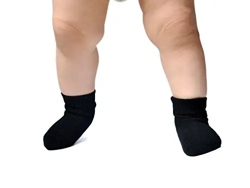 EPEIUS Baby Socks Unisex-Baby Seamless Turn Cuff Socks Cotton Rich Booties Socks 6 Pairs Pack Newborn Infant Toddlers - 3
