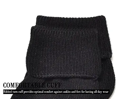 EPEIUS Baby Socks Unisex-Baby Seamless Turn Cuff Socks Cotton Rich Booties Socks 6 Pairs Pack Newborn Infant Toddlers - 6
