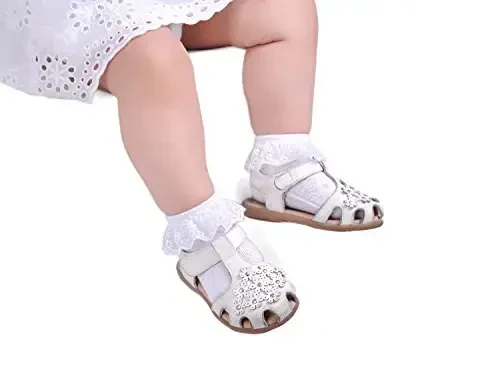 EPEIUS Baby-Girls Eyelet Frilly Lace Socks,Newborn/Infant/Toddler/Little Girls (Pack of 2/3/4/6) - 3