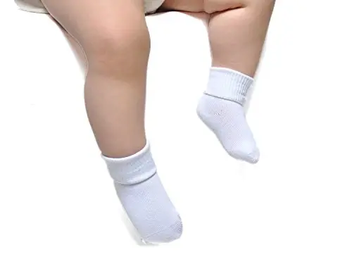 EPEIUS Chaqaloq Paypoqlari Unisex-Chaqaloq Choksiz Qaytadigan Manshet Paypoqlari Paxta Boy Botinkalar Paypoqlari 6 Juft Paket Yangi Tug'ilgan Chaqaloqlar - 3