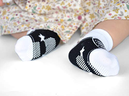 EPEIUS Unisex Baby Girls Boys Non-Slip Socks (Set of 6) - 48