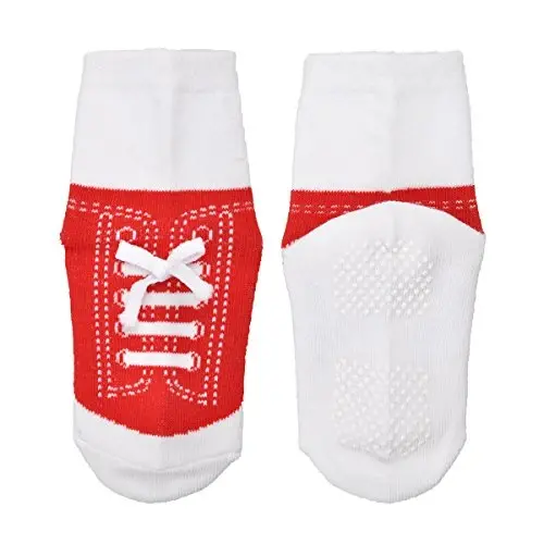 EPEIUS Unisex Baby Girls Boys Non-Slip Socks (Set of 6) - 6