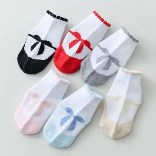 EPEIUS Unisex Baby Girls Boys Non-Slip Socks (Set of 6) - 2