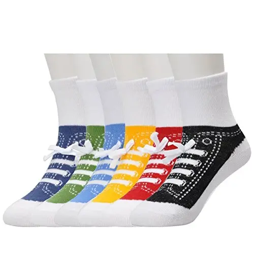 EPEIUS Unisex Baby Girls Boys Non-Slip Socks (Set of 6) - 3