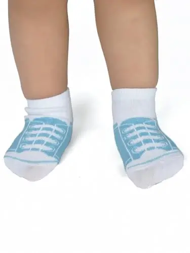 EPEIUS Unisex Chaqaloq Qizlar Bolalar Sirpanmaydigan Paypoqlar (6 dona) - 4