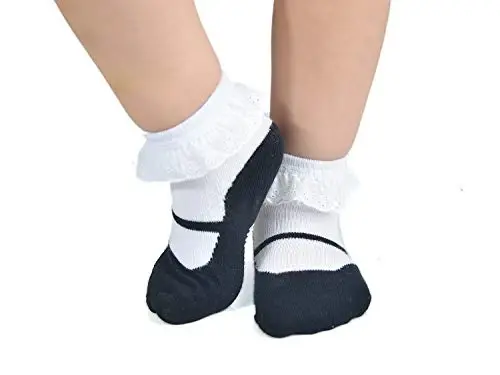 EPEIUS Unisex Chaqaloq Qizlar O'g'il Bolalar Sirpanmaydigan Paypoqlar (6 dona to'plam) - 4