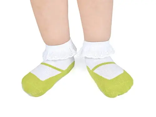 EPEIUS Unisex Chaqaloq Qizlar O'g'il Bolalar Sirpanmaydigan Paypoqlar (6 dona to'plam) - 6