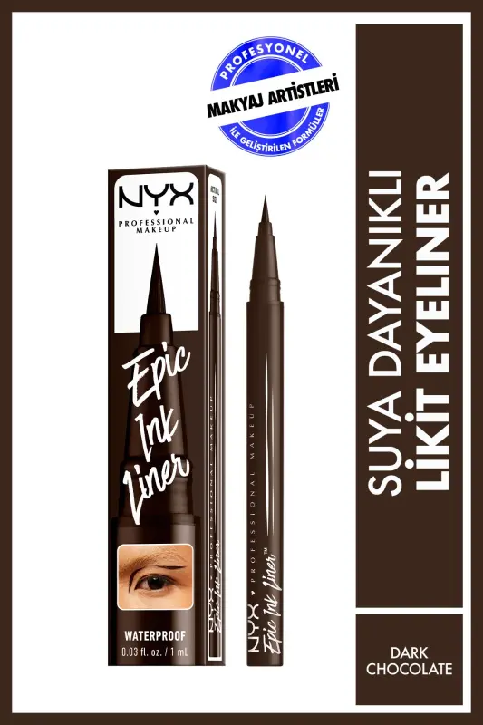 Epic Ink Liner - Dark Chocolate - Jigarrang Eyeliner - Dark Chocolate - NYX PROFESSIONAL MAKEUP