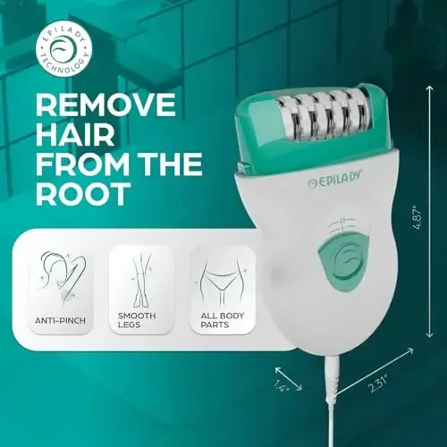 Epilady Speed Corded Epilator - Hair Removal for Arms, Legs, Underarms & Bikini-Area | Two Speed, Essential Compact Hair Removal Epilator for Women - MODAZONE (1)