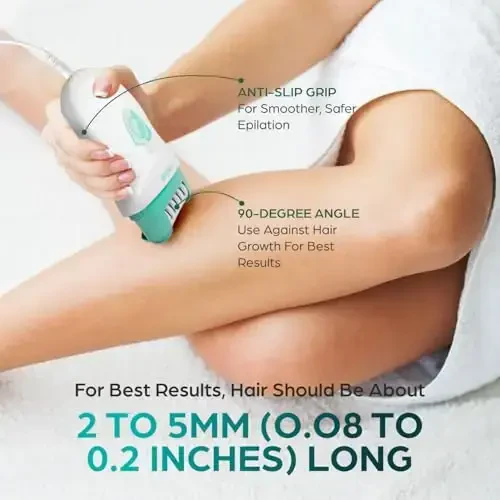 Epilady Speed Corded Epilator - Hair Removal for Arms, Legs, Underarms & Bikini-Area | Two Speed, Essential Compact Hair Removal Epilator for Women - 4