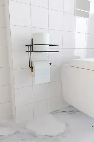 Ёпиштиргичли ҳожатхона қоғози ускунаси, мато қора металл ҳожатхона қоғози учун. - 2