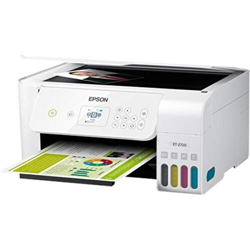 Epson EcoTank ET-2720 Wireless Color All-in-One Supertank Printer with Scanner and Copier - White - 2