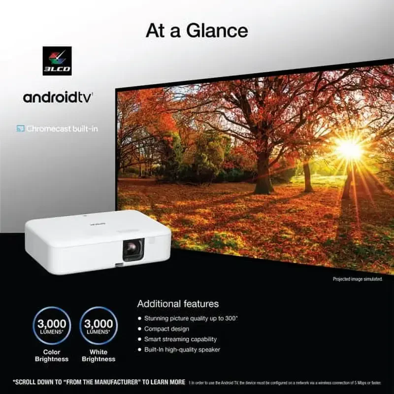 Epson EpiqVision Flex CO-FH02 Full HD 1080p Aqlli Portativ Proyektor - 1