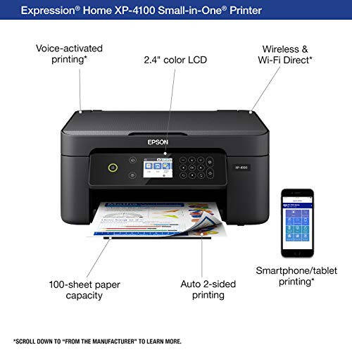 Epson Expression Home XP-4100 Kablosuz Renkli Yazıcı, Tarayıcı ve Fotokopi Makinesi - 4