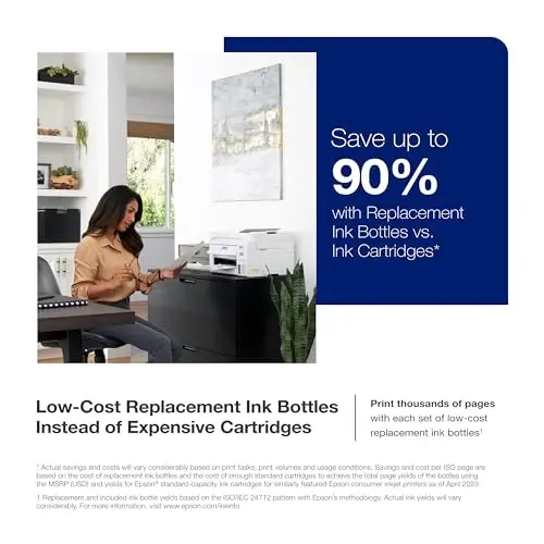 Epson Workforce ES-50 Portable Sheet-Fed Document Scanner for PC and Mac & EcoTank ET-4800 Wireless All-in-One Cartridge-Free Supertank Printer - 6