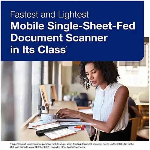 Epson Workforce ES-50 PC va Mac uchun portativ varaqali hujjat skaneri & EcoTank ET-2800 simsiz rangli ko‘p funksiyali картриджsiz Supertank printeri skanerlash va nusxa olish funksiyasi bilan – Oq - 3