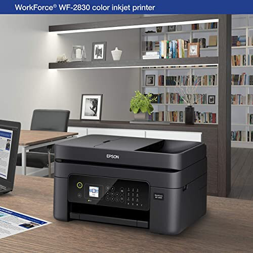 Epson Workforce WF-2830 Kablosuz Renkli Mürekkep Püskürtmeli Çok İşlevli Yazıcı, Yazdırma Tarayıcı Kopyalama ve Faks, Otomatik Çift Taraflı Yazdırma, 1.4 inç Renkli LCD, 100 Sayfalık Kağıt Tepsisi, Wi-Fi Direct Bağlantısı, Siyah - 6