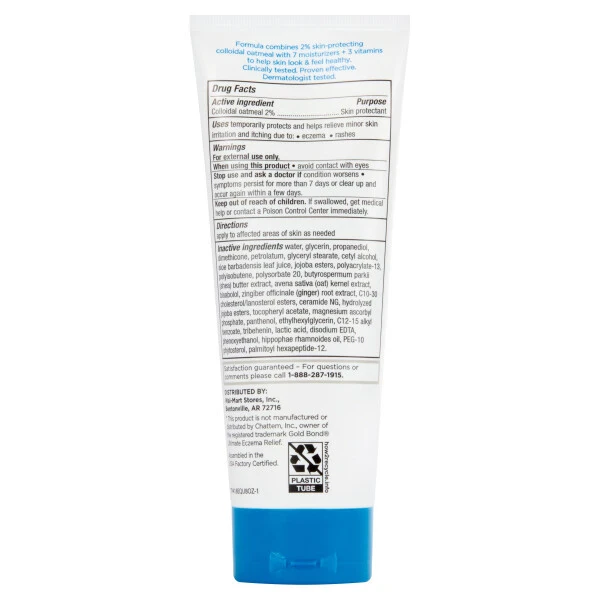 Equate Beauty Eczema Relief Skin Protectant Cream with 2% Colloidal Oatmeal, 8 oz- - EQUATE (1)