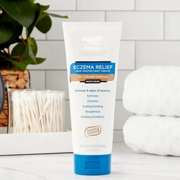 Equate Beauty Eczema Relief Skin Protectant Cream with 2% Colloidal Oatmeal, 8 oz- - 3