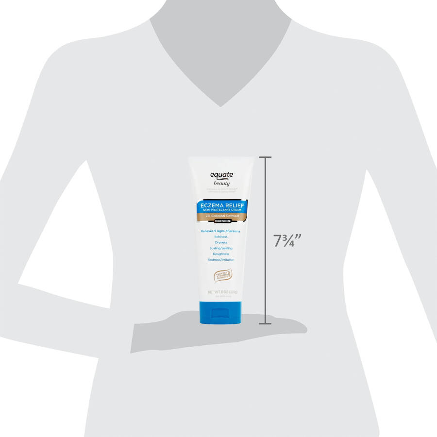 Equate Beauty Eczema Relief Skin Protectant Cream with 2% Colloidal Oatmeal, 8 oz- - 9