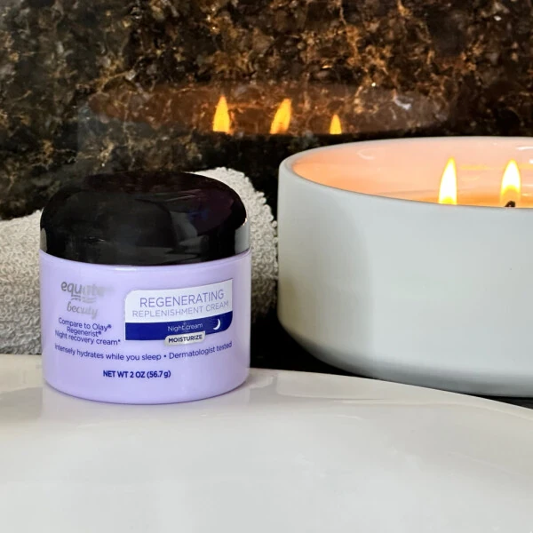 Equate Cream Facial Moisturizing Regenerating Night ReplenisModazoneent, Dry Skin, Fine Lines & Wrinkles, 2 oz - 3