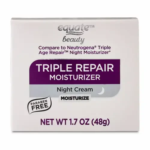 Equate Triple Repair Namlagichlar kechasi kremi, Barcha teri turlari, Quruqlik, 1,7 untsiya - EQUATE (1)