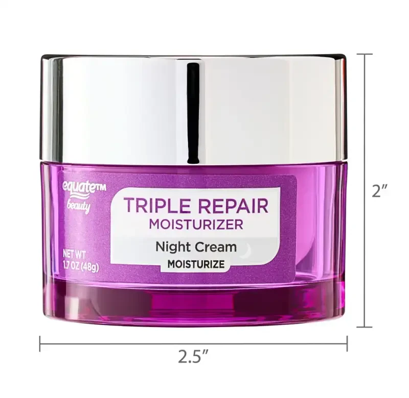 Equate Triple Repair Namlagichlar kechasi kremi, Barcha teri turlari, Quruqlik, 1,7 untsiya - 7