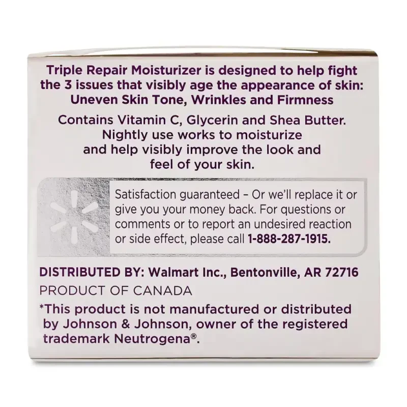 Equate Triple Repair Namlagichlar kechasi kremi, Barcha teri turlari, Quruqlik, 1,7 untsiya - 4