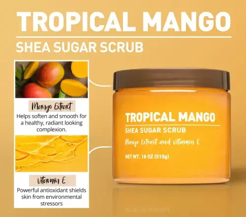 Equate TropicalModazone Shea Sugar Scrub - All Skin Tones - 5