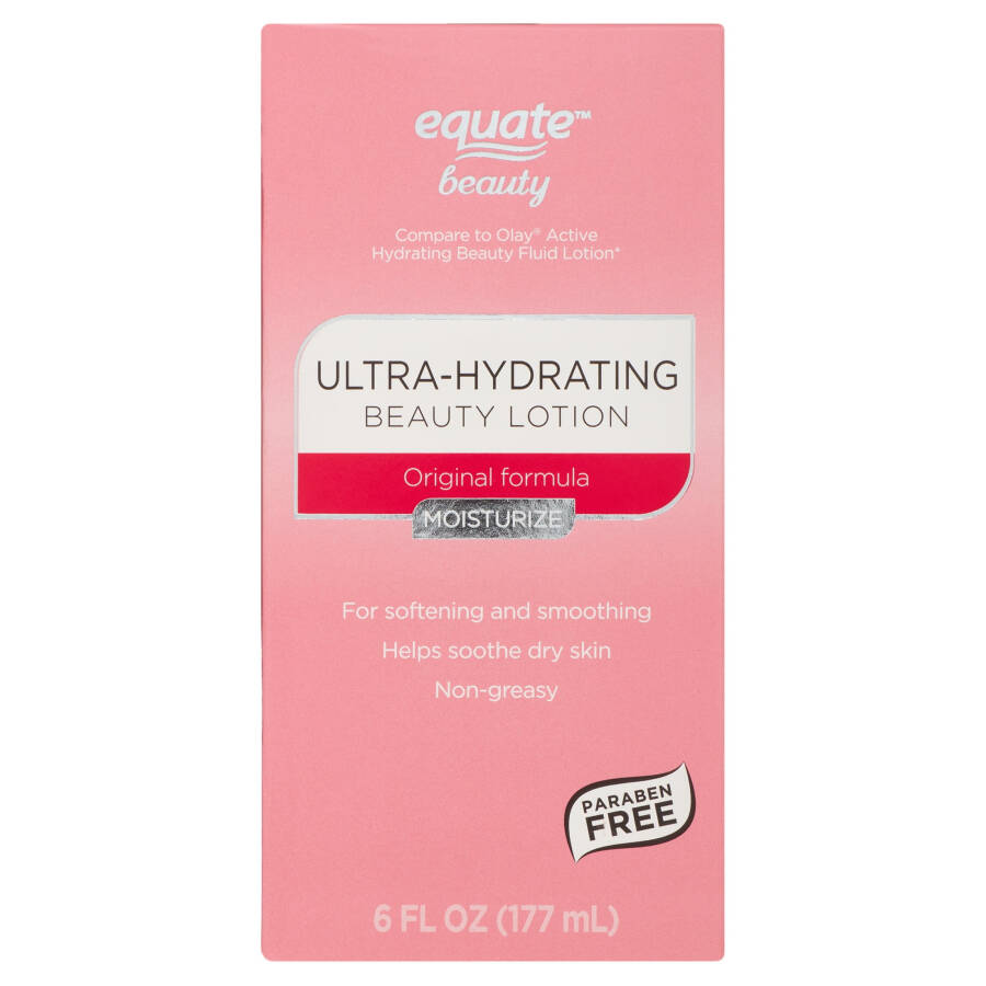 Equate Ultra-Hydrating Beauty Lotion Softening and Smoothing for Dry Skin, 6 Fl oz - 9