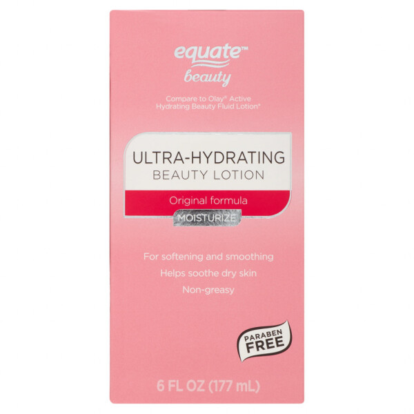 Equate Ultra-Hydrating Beauty Lotion Softening and Smoothing for Dry Skin, 6 Fl oz - 1