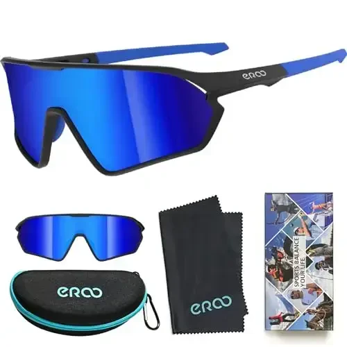ER00 Youth Baseball Shield Polarized Sunglasses Kids Boys Girls Women 1206 Cycling Softball Lightweight Sports Shades Padel - ER00 (1)