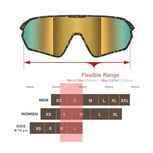 ER00 Youth Baseball Shield Polarized Sunglasses Kids Boys Girls Women 1206 Cycling Softball Lightweight Sports Shades Padel - 6