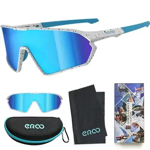 ER00 Youth Baseball Shield Polarized Sunglasses Kids Boys Girls Women 1206 Cycling Softball Lightweight Sports Shades Padel - 2