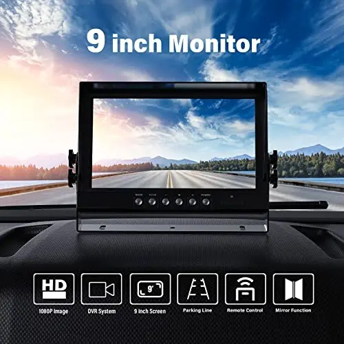 eRapta 1080P Wired Backup Camera System Kit,9