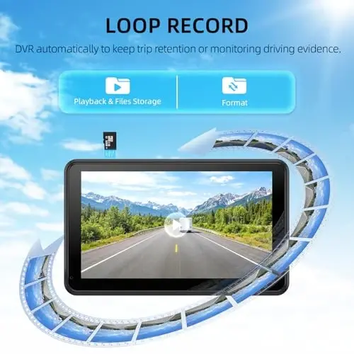 eRapta 7 Inch Dual Solar Wireless Backup Camera Magnetic with HD1080P DVR | Touchscreen BSD Alarm, 1-Min Free-Installation, IR Night Vision for Truck/Trailer/Tractor/Small-RV/Hitching/Fifth Wheels - 3
